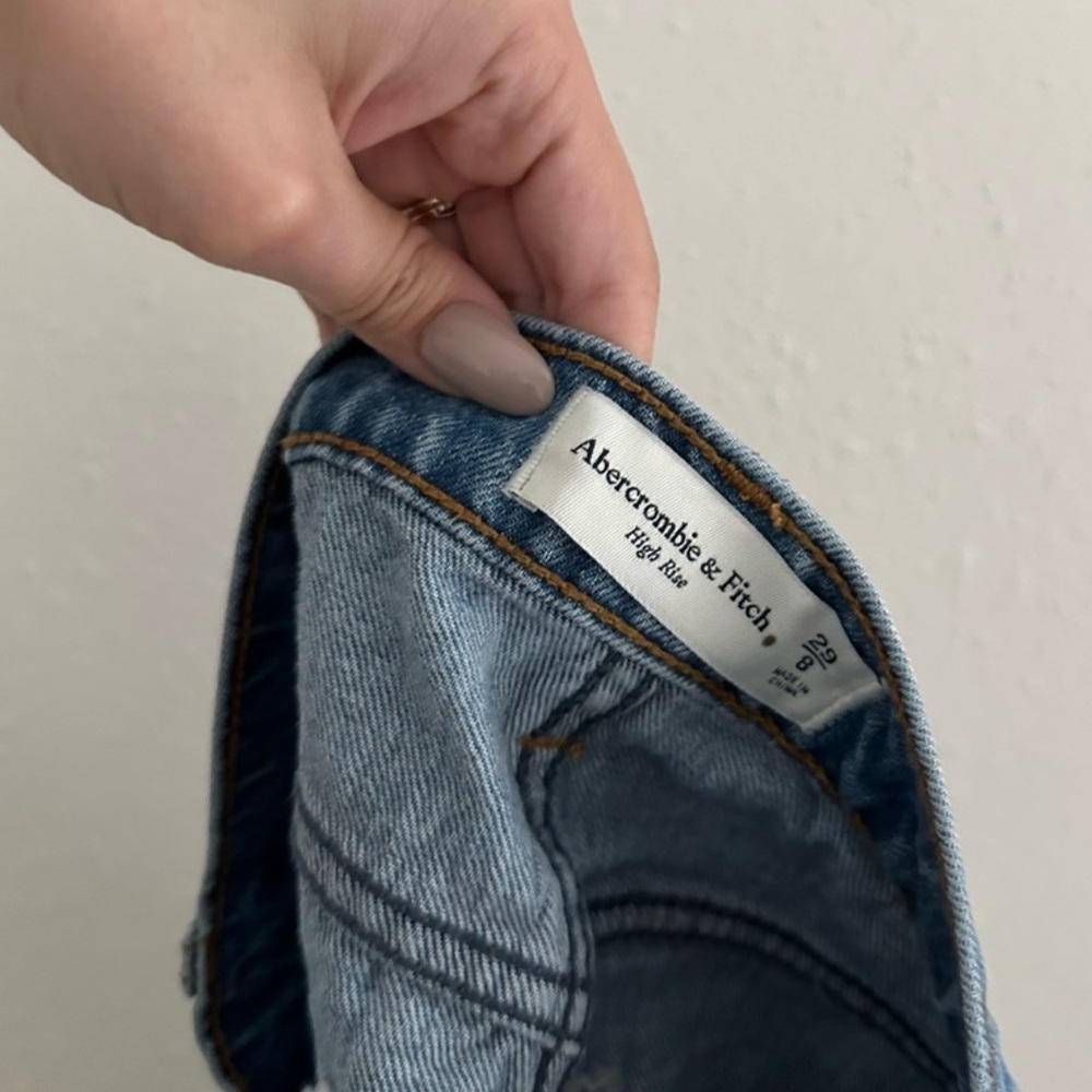 ABERCROMBIE DENIM MINI WRAP SKIRT - Picture 3 of 3